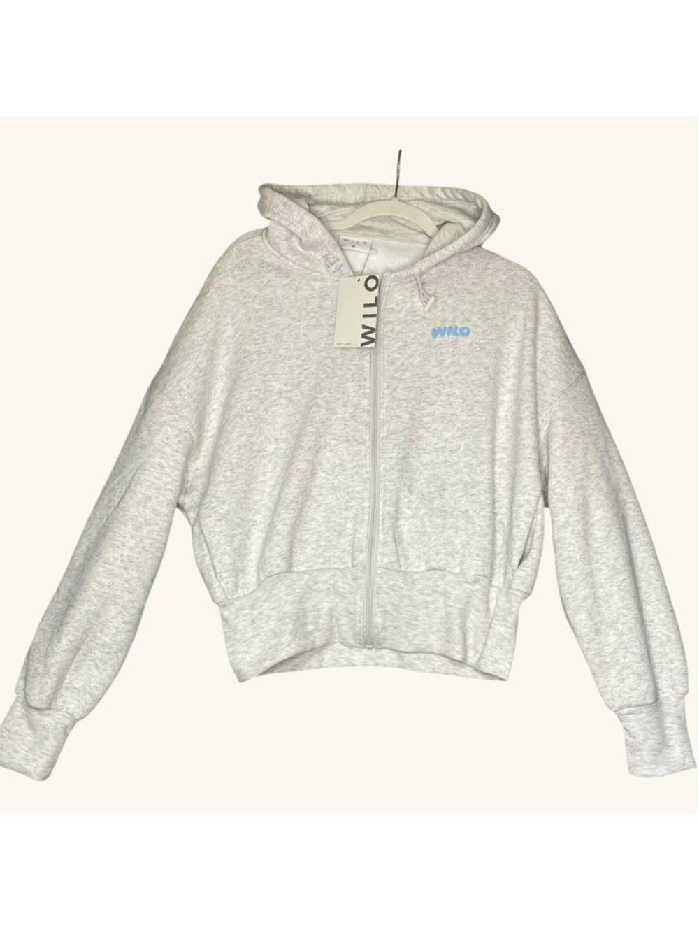 Wilo The Label Wellness Club Cropped Zip Hoodie XS NWT